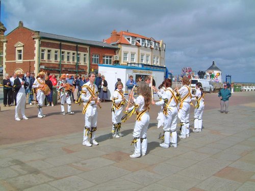 Morris dancers in Whitby, North Yorkshire.