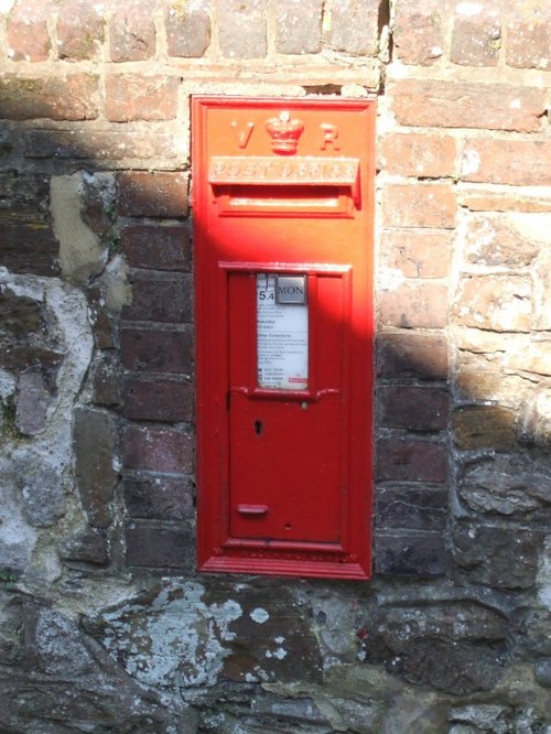 Victorian Post Box at rear of St Marys Church, Rye
