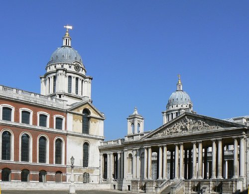 A view from The King William Court at The Royal Naval College, Greenwich