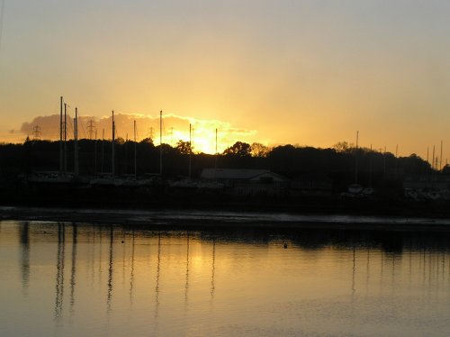Sunset river Orwell, Ipswich, Suffolk