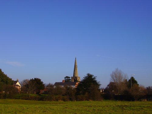 Sawley church taken from the harrington stretch of the river trent, Sawley