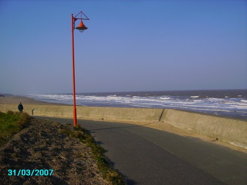 The beach looking towards Mablethorpe
At Trusthorpe, Lincs