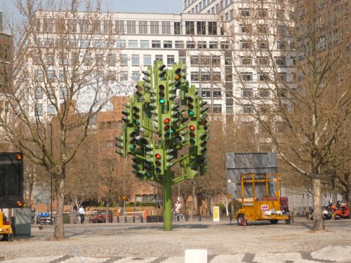 Canary Wharf along the Thames in East London