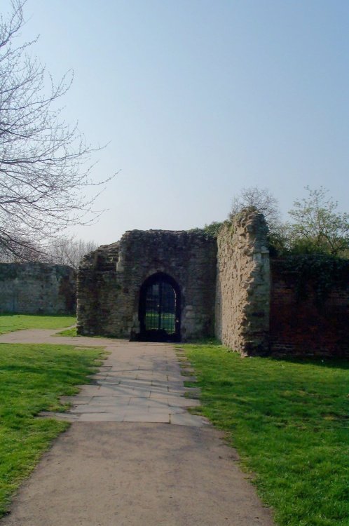Ruins of cloisters - Waltham Abbey church, Essex