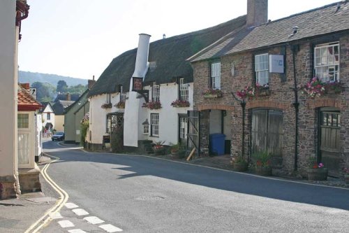 Road leading out of the village, Porlock, Somerset