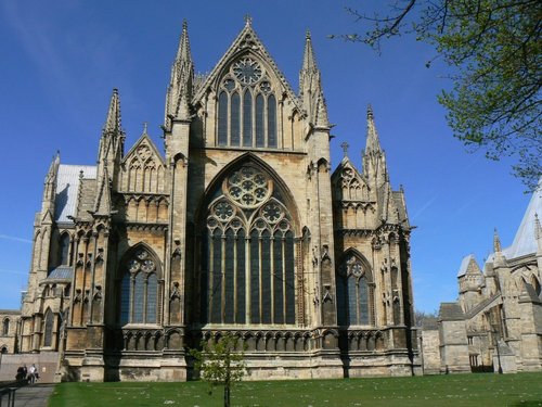 A lovely sunny day at Lincoln, and a view of the East end of the wonderful cathedral