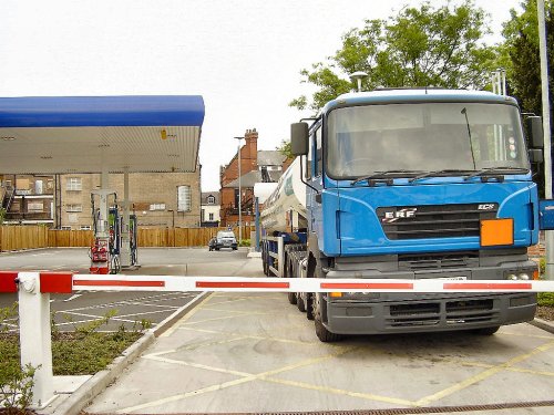 Petrol Delivery at A filling Station, Long Eaton, Derbyshire.