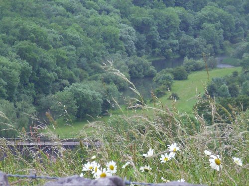 A view looking down Monsal Dale onto the River Wye - Peak District
