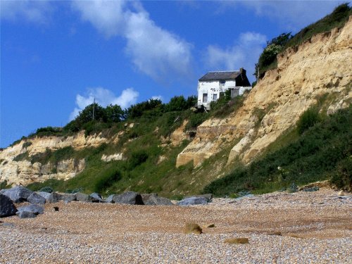 Giving way to the sea. Fairlight, East Sussex
