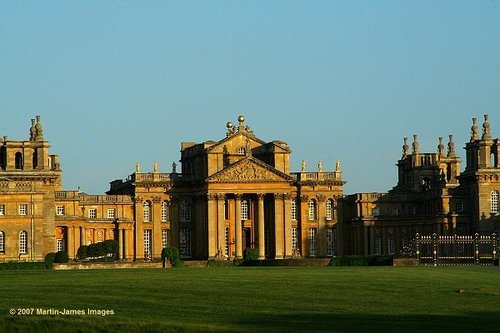 Blenheim Palace North Facade at evening