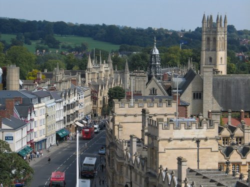 High Street, Oxford, Looking towards Magdalen Tower
