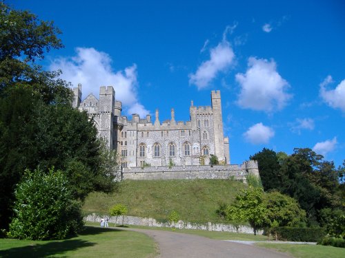 My first view on tour at Arundel Castle, Arundel, West Sussex