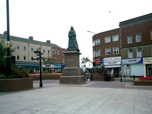 Queen Victoria Statue in the Bull Ring Wakefield Town Centre, West Yorkshire