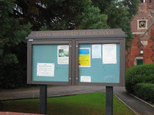 Long Melford Old School Sign, Suffolk
