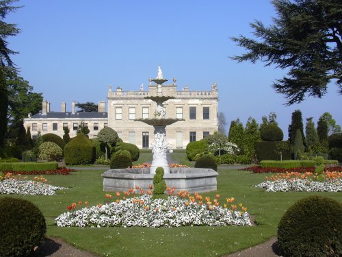 Fountain and Hall at Brodsworth Hall, South Yorkshire