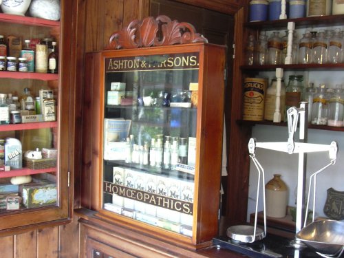 Chemist's shop at Ryedale Folk Museum, Hutton-le-Hole, North Yorkshire