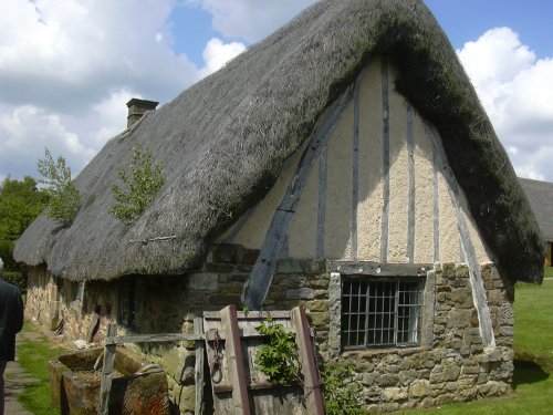 Cruck cottage at Ryedale Folk Museum, Hutton-le-Hole, North Yorkshire