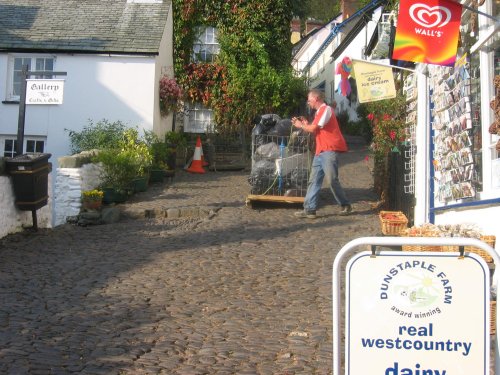 Delivering the Goods in Clovelly, Devon