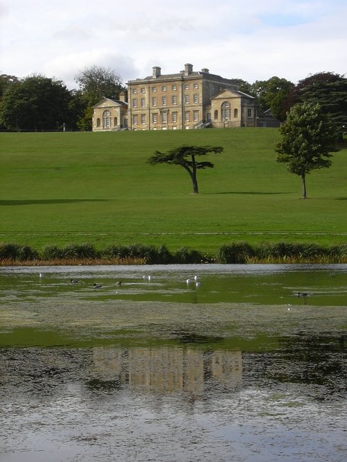 Cusworth Hall & Museum from the upper lake, Doncaster, South Yorkshire