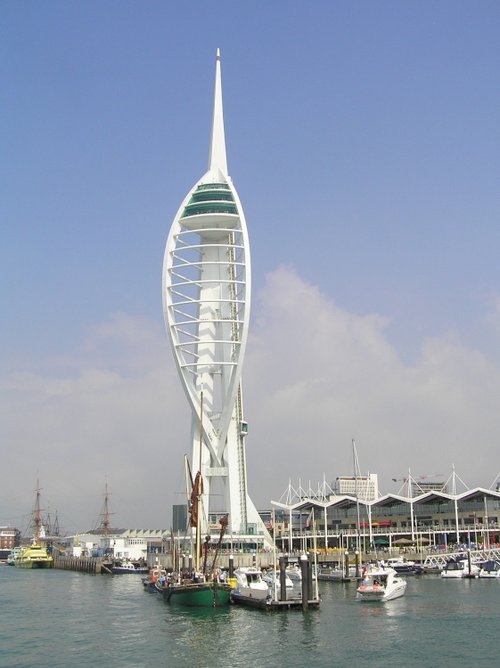 The new landmark of Portsmouth, known as the Spinnaker Tower
