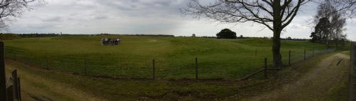 Panorama of the burial mounds, Sutton Hoo, Woodbridge, Suffolk
