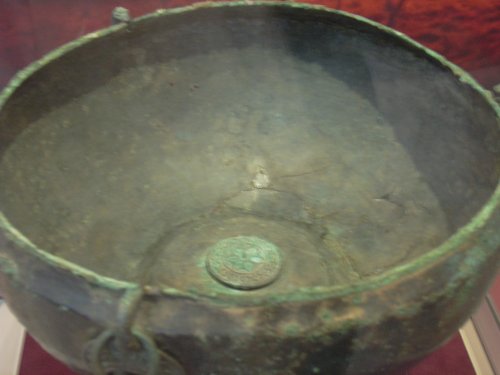 Bronze bowl from burial, Sutton Hoo, Woodbridge, Suffolk