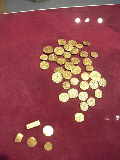 Coins from burial, Sutton Hoo, Woodbridge, Suffolk