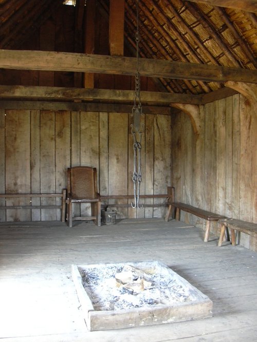 Village Hall interior, West Stow Country Park, West Stow, Suffolk