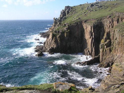 Rocks below the Land's End attraction at Cornwall