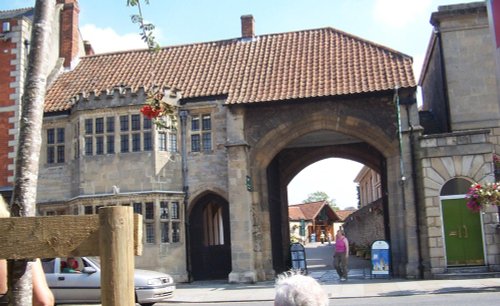 The entrance to Glastonbury Abbey, Somerset