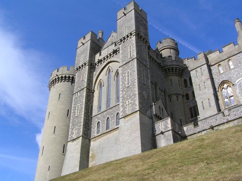 Arundel castle in morning sun