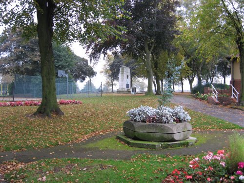 Walking up to the War Memorial, Hucknall, Nottinghamshire
