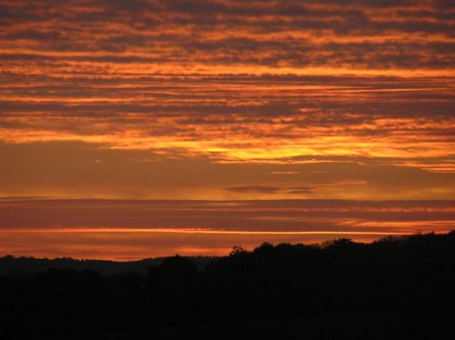 Airfield sunset, Tarrant Rushton, Dorset