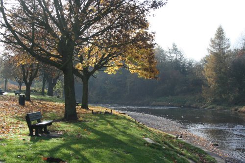 Along The River Ribble at Edisford Bridge, Clitheroe, Lancashire