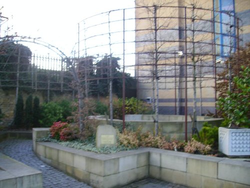 A memorial garden to the people who died in the 2002 rail crash at Potters Bar