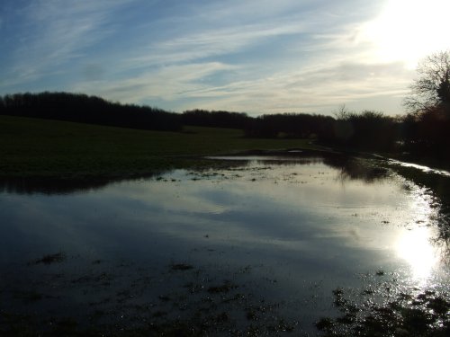 Castle Park under flood