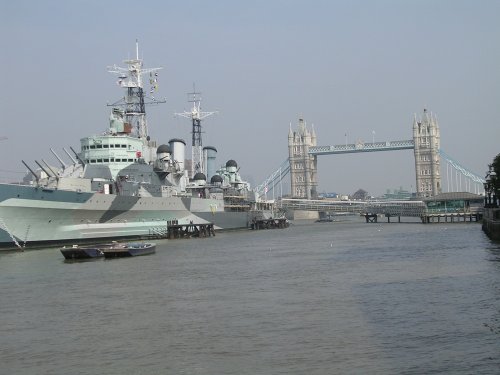 HMS Belfast and Tower Bridge, London