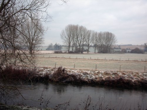 The river Wyley on a frosty December morning, Great Wishford, Wiltshire