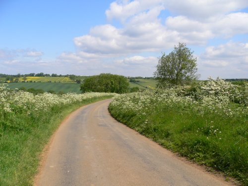 A busy road near Wing, Rutland!