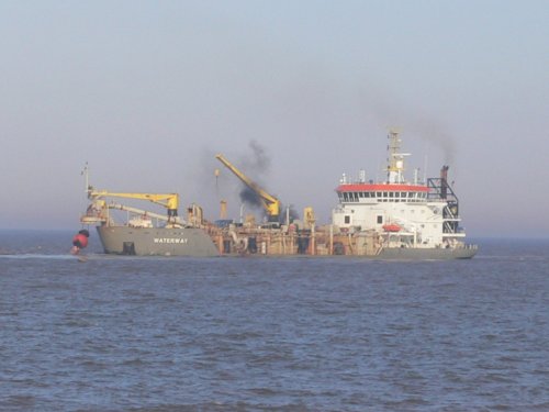 Dredger for beach re-nourishment, Anderby Creek, Lincolnshire - Jun 05