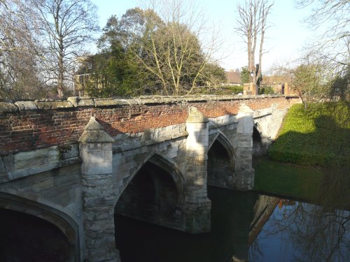 The Medieval bridge at Eltham Palace, Greater London