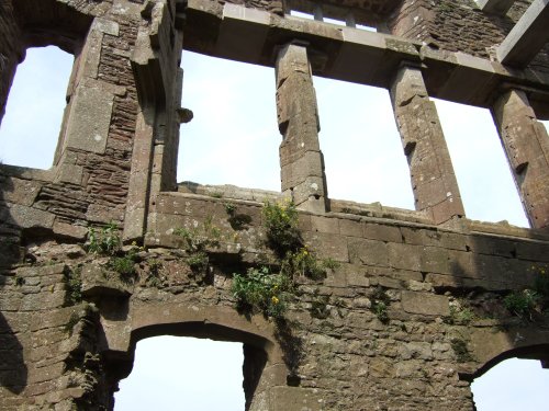 Raglan castle, Usk, Monmouthshire, Wales