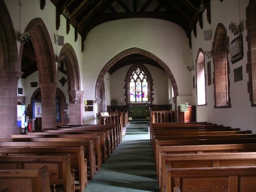 Inside Gosforth church, Cumbria