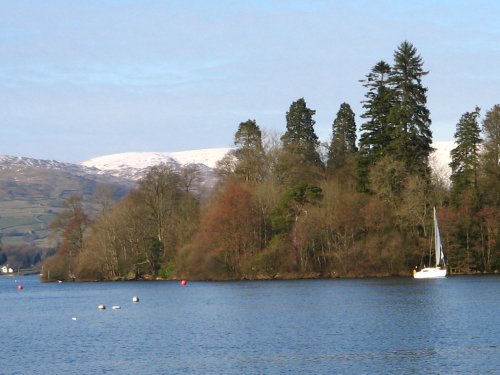 Clear winter afternoon Bowness Bay, Windermere