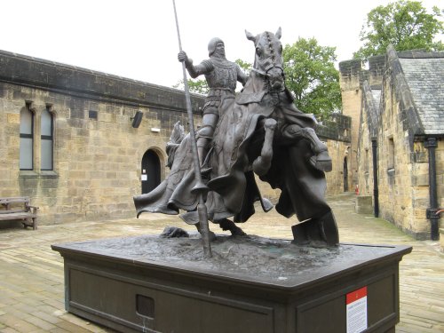 Statue of Harry Hotspur. The Courtyard, Alnwick Castle, Northumberland