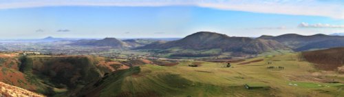 Shropshire Hills Panorama from the Long Mynd, Church Stretton, Shropshire