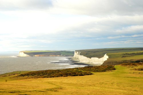 Birling Gap Viewing The Seven Sisters