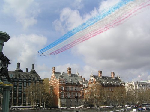 The Red Arrows flypast