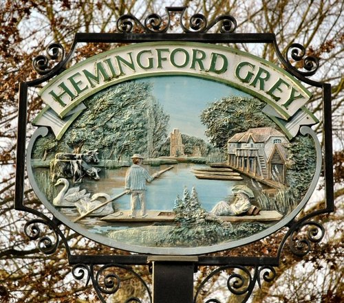 Hemmingford Grey Village Sign, Cambridgeshire