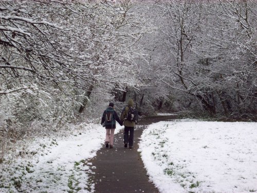 April snow, Sudbury, Greater London
